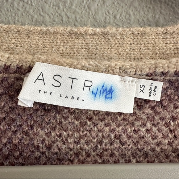 ASTR the Label Tan Pastel Print Cardigan Sweater XS - Picture 10 of 10